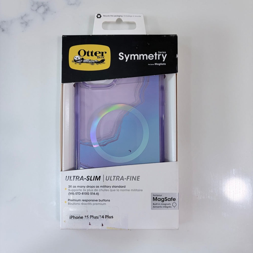 OtterBox Symmetry Series MagSafe Case for iPhone 15 Plus / 14 Plus Purple Slim
